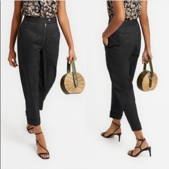 Rebecca Minkoff Caleigh Pants Cotton Black Size 4 - Picture 2 of 8